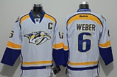 Nashville Predators #6 Shea Weber White Jerseys,baseball caps,new era cap wholesale,wholesale hats