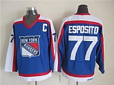 New York Rangers #77 Esposito Light Blue With White Throwback CCM Jerseys,baseball caps,new era cap wholesale,wholesale hats