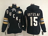 Womens Anaheim Ducks #15 Ryan Getzlaf Black Old Time Hockey Hoodie,baseball caps,new era cap wholesale,wholesale hats