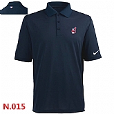 Nike Cleveland Indians 2014 Players Performance Polo Shirt-Dark Blue