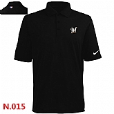 Nike Milwaukee Brewers 2014 Players Performance Polo Shirt-Black