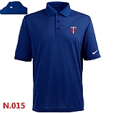 Nike Minnesota Twins 2014 Players Performance Polo Shirt-Blue