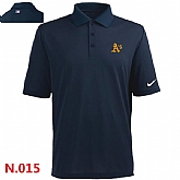 Nike Oakland Athletics 2014 Players Performance Polo Shirt-Dark Blue3