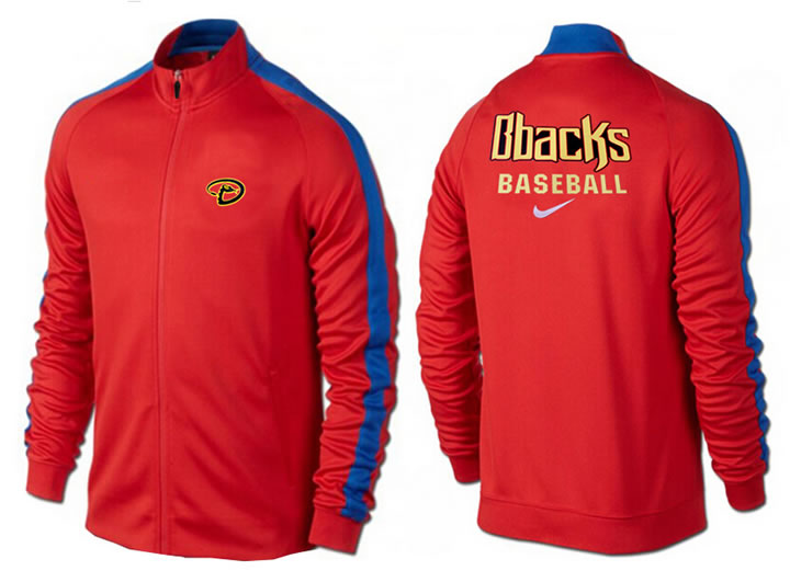 MLB Arizona Diamondbacks Team Logo 2015 Men Baseball Jacket (16)