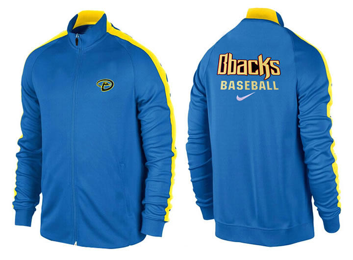 MLB Arizona Diamondbacks Team Logo 2015 Men Baseball Jacket (7)
