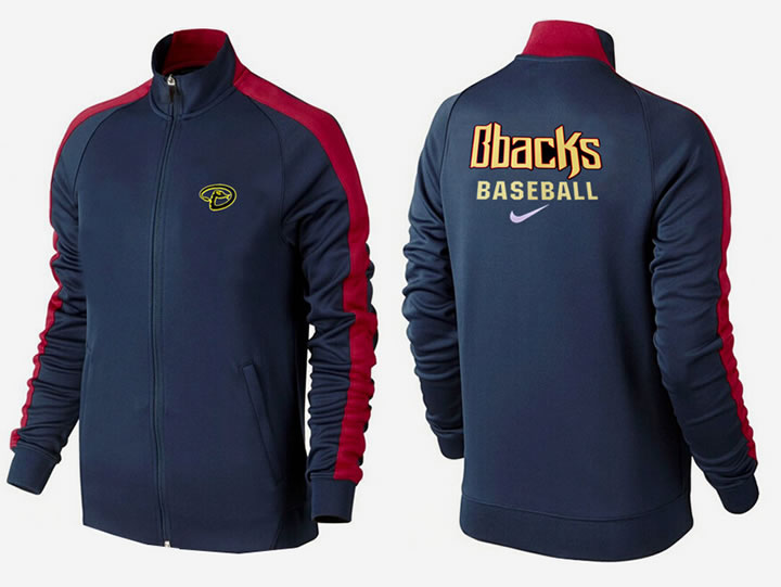 MLB Arizona Diamondbacks Team Logo 2015 Men Baseball Jacket (9)