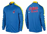MLB Cleveland Indians Team Logo 2015 Men Baseball Jacket (17)