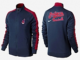 MLB Cleveland Indians Team Logo 2015 Men Baseball Jacket (19)