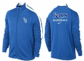 MLB Tampa Bay Rays Team Logo 2015 Men Baseball Jacket (16)