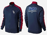 MLB Tampa Bay Rays Team Logo 2015 Men Baseball Jacket (19)