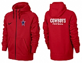 Men Dallas Cowboys Team Logo Full Zip NFL Hoodie (11),baseball caps,new era cap wholesale,wholesale hats