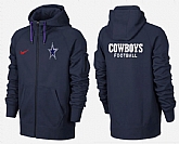 Men Dallas Cowboys Team Logo Full Zip NFL Hoodie (12),baseball caps,new era cap wholesale,wholesale hats