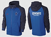 Men Dallas Cowboys Team Logo Full Zip NFL Hoodie (2),baseball caps,new era cap wholesale,wholesale hats