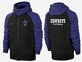 Men Dallas Cowboys Team Logo Full Zip NFL Hoodie (3),baseball caps,new era cap wholesale,wholesale hats