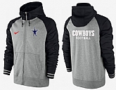Men Dallas Cowboys Team Logo Full Zip NFL Hoodie (4),baseball caps,new era cap wholesale,wholesale hats