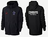 Men Dallas Cowboys Team Logo Full Zip NFL Hoodie (6),baseball caps,new era cap wholesale,wholesale hats