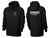 Men Dallas Cowboys Team Logo Full Zip NFL Hoodie (8),baseball caps,new era cap wholesale,wholesale hats