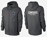 Men Dallas Cowboys Team Logo Full Zip NFL Hoodie (9),baseball caps,new era cap wholesale,wholesale hats