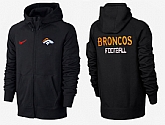 Men Denver Broncos Team Logo Full Zip NFL Hoodie (6),baseball caps,new era cap wholesale,wholesale hats