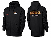 Men Denver Broncos Team Logo Full Zip NFL Hoodie (9),baseball caps,new era cap wholesale,wholesale hats