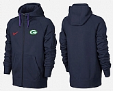 Men Green Bay Packers Team Logo Full Zip NFL Hoodie (12),baseball caps,new era cap wholesale,wholesale hats