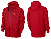 Men New England Patriots Team Logo Full Zip NFL Hoodie (10),baseball caps,new era cap wholesale,wholesale hats