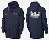 Men New England Patriots Team Logo Full Zip NFL Hoodie (23),baseball caps,new era cap wholesale,wholesale hats