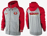 Men San Francisco 49ers Team Logo Full Zip NFL Hoodie (13),baseball caps,new era cap wholesale,wholesale hats