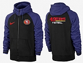 Men San Francisco 49ers Team Logo Full Zip NFL Hoodie (15),baseball caps,new era cap wholesale,wholesale hats