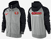 Men San Francisco 49ers Team Logo Full Zip NFL Hoodie (16),baseball caps,new era cap wholesale,wholesale hats
