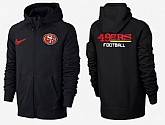 Men San Francisco 49ers Team Logo Full Zip NFL Hoodie (18),baseball caps,new era cap wholesale,wholesale hats