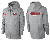 Men San Francisco 49ers Team Logo Full Zip NFL Hoodie (22),baseball caps,new era cap wholesale,wholesale hats