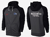 Men Seattle Seahawks Team Logo Full Zip NFL Hoodie (16),baseball caps,new era cap wholesale,wholesale hats