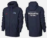 Men Seattle Seahawks Team Logo Full Zip NFL Hoodie (23),baseball caps,new era cap wholesale,wholesale hats
