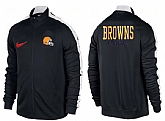 NFL Cleveland Browns Team Logo 2015 Men Football Jacket (25),baseball caps,new era cap wholesale,wholesale hats