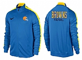 NFL Cleveland Browns Team Logo 2015 Men Football Jacket (36)