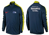 NFL Seattle Seahawks Team Logo 2015 Men Football Jacket (20),baseball caps,new era cap wholesale,wholesale hats