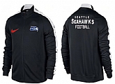 NFL Seattle Seahawks Team Logo 2015 Men Football Jacket (25),baseball caps,new era cap wholesale,wholesale hats