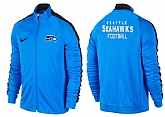 NFL Seattle Seahawks Team Logo 2015 Men Football Jacket (27),baseball caps,new era cap wholesale,wholesale hats