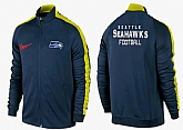 NFL Seattle Seahawks Team Logo 2015 Men Football Jacket (34),baseball caps,new era cap wholesale,wholesale hats
