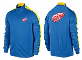 NHL Detroit Red Wings Team Logo 2015 Men Hockey Jacket (17)