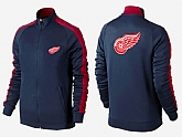 NHL Detroit Red Wings Team Logo 2015 Men Hockey Jacket (19)