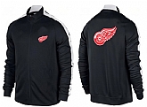 NHL Detroit Red Wings Team Logo 2015 Men Hockey Jacket (6),baseball caps,new era cap wholesale,wholesale hats