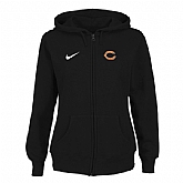 Women Chicago Bears Tailgater Full Zip Hoodie - Black,baseball caps,new era cap wholesale,wholesale hats