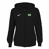 Women Green Bay Packers Tailgater Full Zip Hoodie - Black,baseball caps,new era cap wholesale,wholesale hats