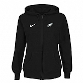 Women Philadelphia Eagles Tailgater Full Zip Hoodie - Black,baseball caps,new era cap wholesale,wholesale hats