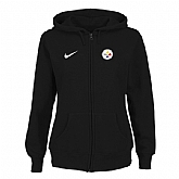 Women Pittsburgh Steelers Tailgater Full Zip Hoodie - Black,baseball caps,new era cap wholesale,wholesale hats