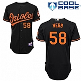 #58 Ryan Webb Black MLB Jersey-Baltimore Orioles Stitched Cool Base Baseball Jersey