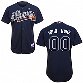 Customized Atlanta Braves MLB Jersey-Men's Stitched Alternate Road Dark Blue Cool Base Baseball Jersey,baseball caps,new era cap wholesale,wholesale hats