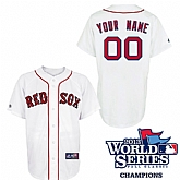 Customized Boston Red Sox MLB Jersey-Men's Stitched 2013 World Series Champions Home White Baseball Jersey,baseball caps,new era cap wholesale,wholesale hats